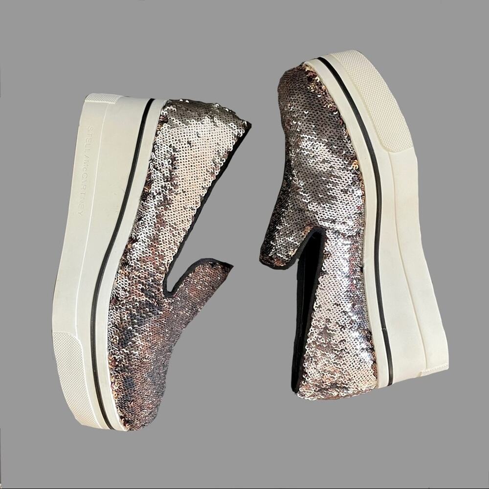 Stella McCartney Flip Sequin Platform Sneakers - Picture 3 of 9